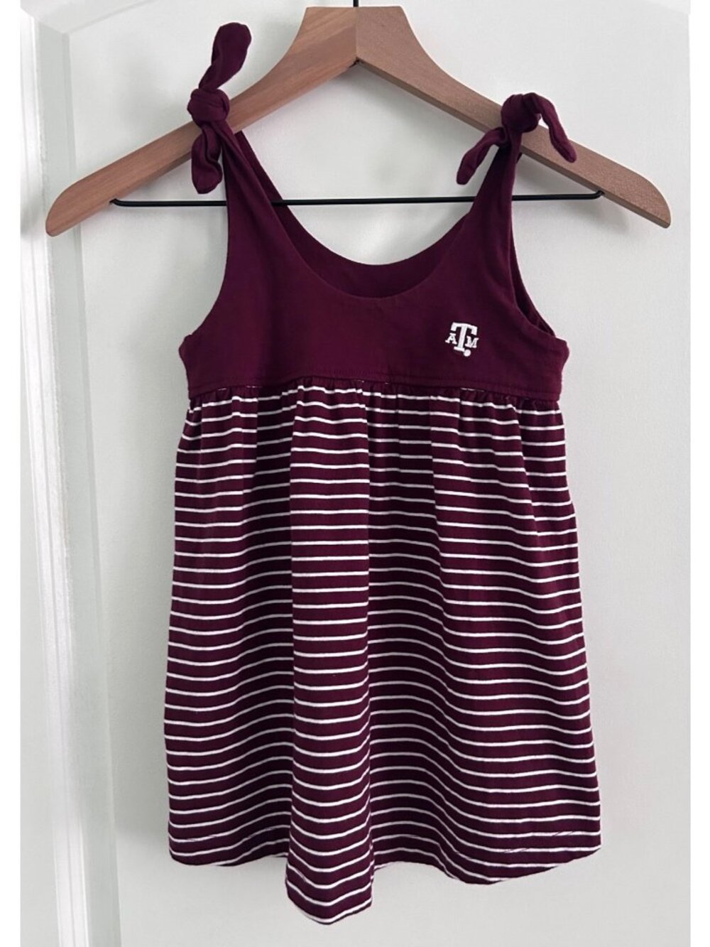 Texas A&M Gameday Toddler Dress Girls Striped Size 3T 100% Cotton